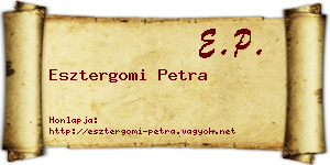 Esztergomi Petra névjegykártya
