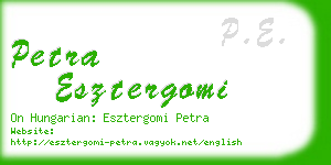 petra esztergomi business card